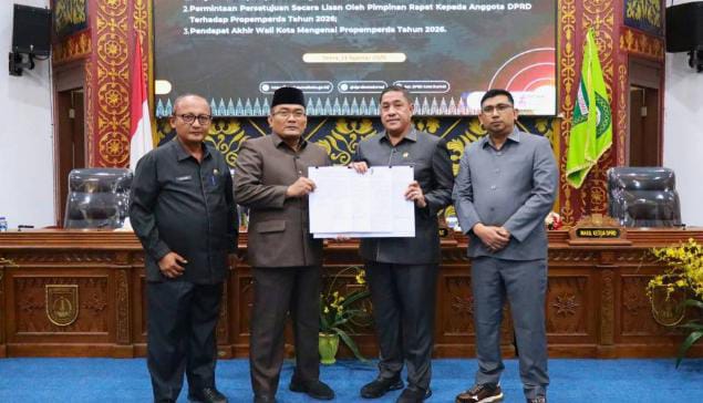 Wawako Sugiyarto Hadiri Rapat Paripurna, 11 Ranperda Prioritas Dumai Tahun 2026 Disepakati