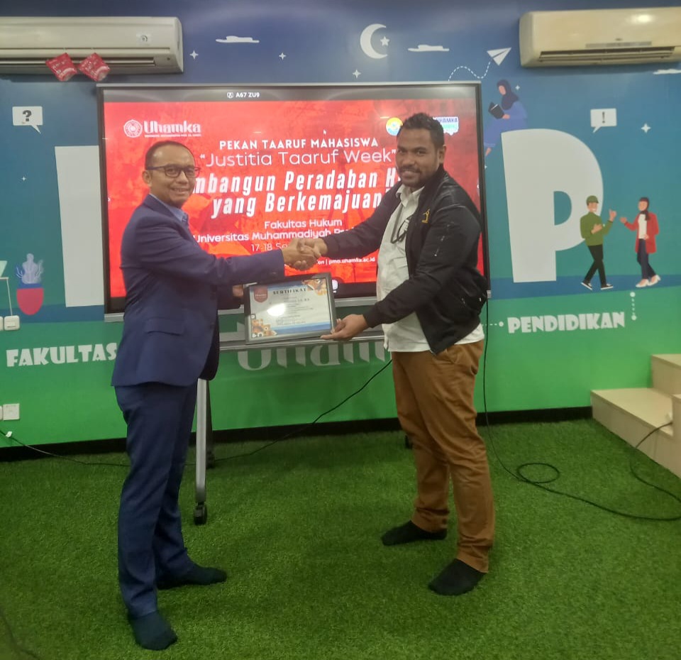 Pekan Taaruf FH UHAMKA, Kemenkum dan DPD RI Hadir sebagai Narasumber