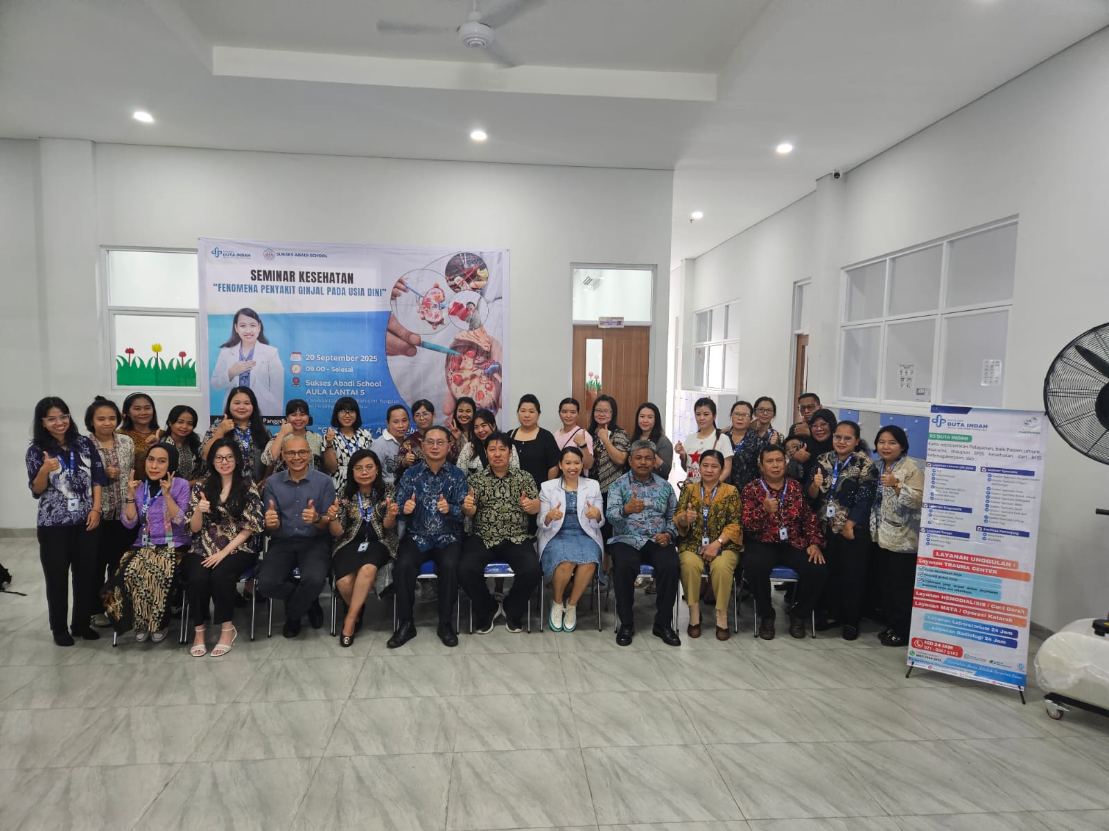 Sinergi Dengan RS Duta Indah, Sukses Abadi School Gelar Seminar Kesehatan Fenomena Penyakit Ginjal Pada Usia Dini