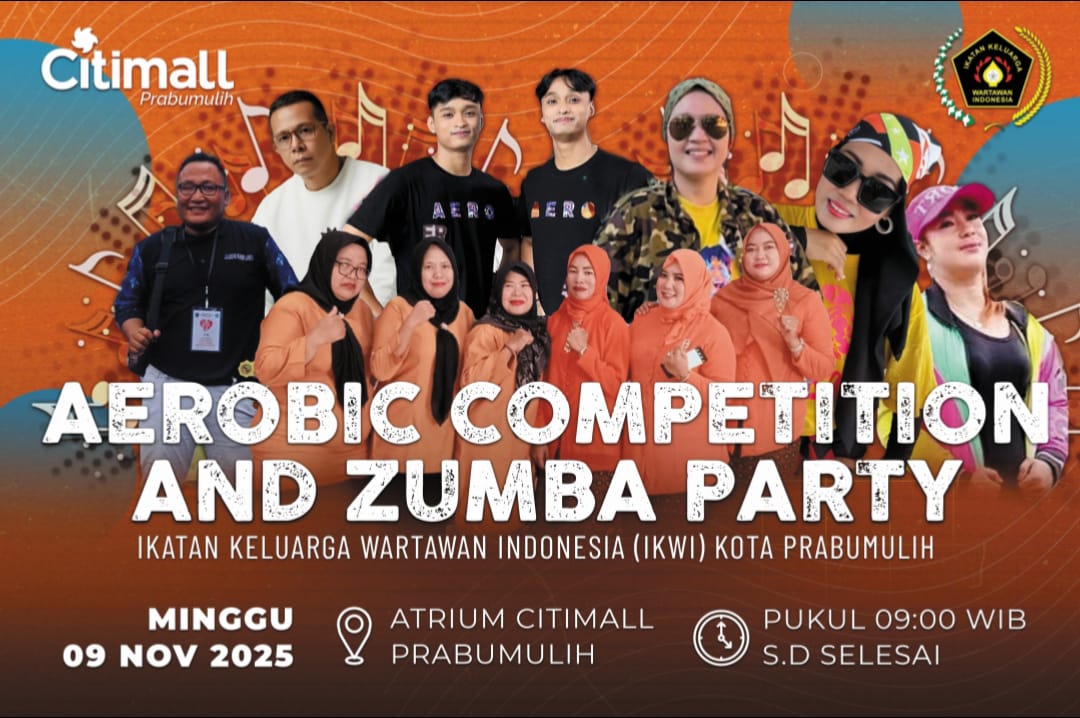 Catat Waktu dan tempatnya, ini jadwal Aerobic Competition dan Zumba Party bersama IKWI Prabumulih