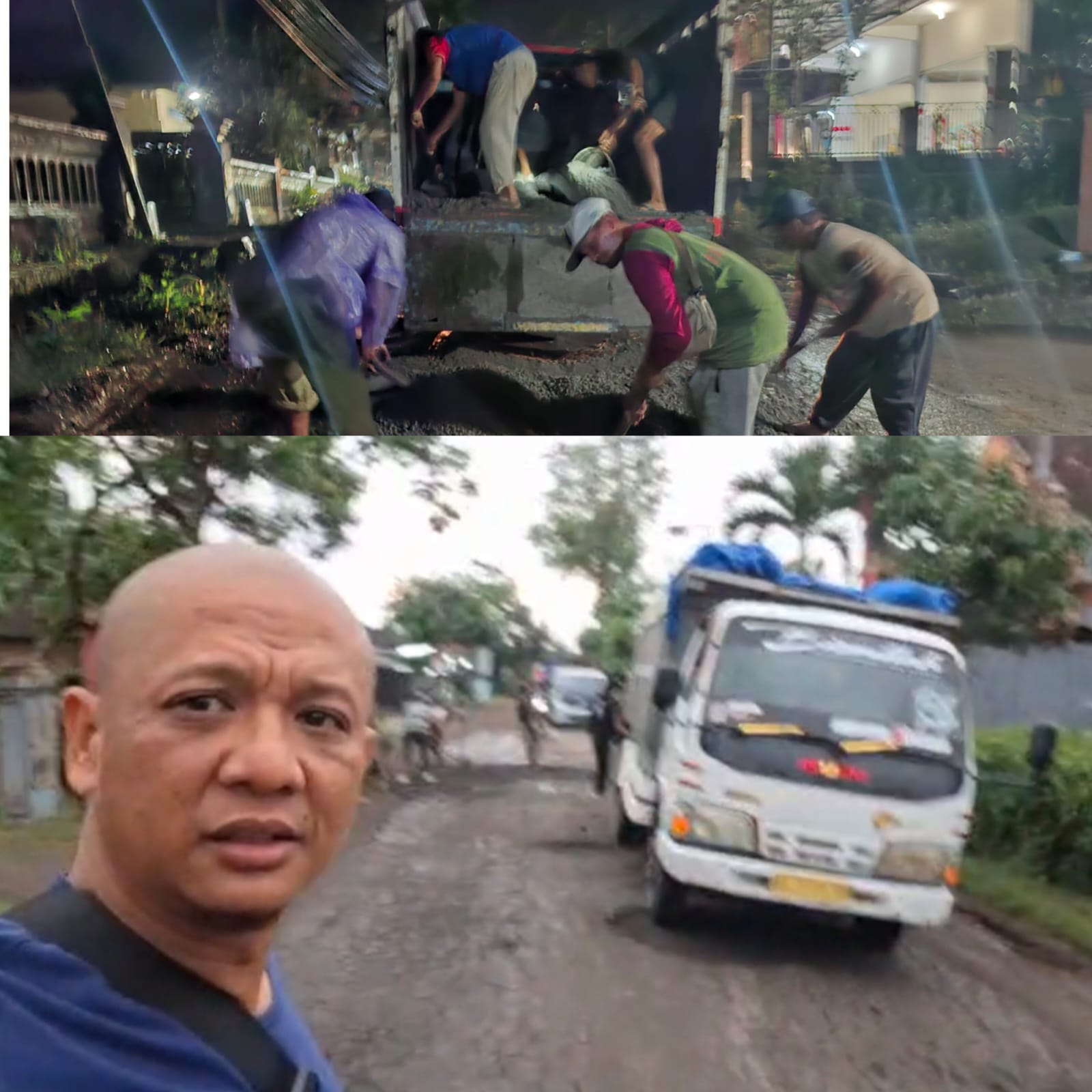 Greget! Kades Mojorejo Bersama Warga Swadaya Tambal Jalan Rusak 10KM