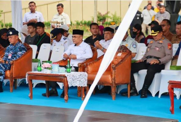 Ketua DPRD Provinsi Riau Kaderismanto hadir dalam Apel Gelar Pasukan Operasi Zebra Lancang Kuning 2025