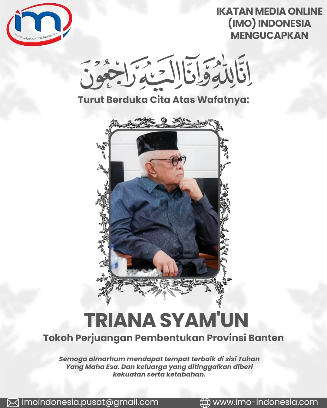 Tokoh Pendiri Banten Tutup Usia