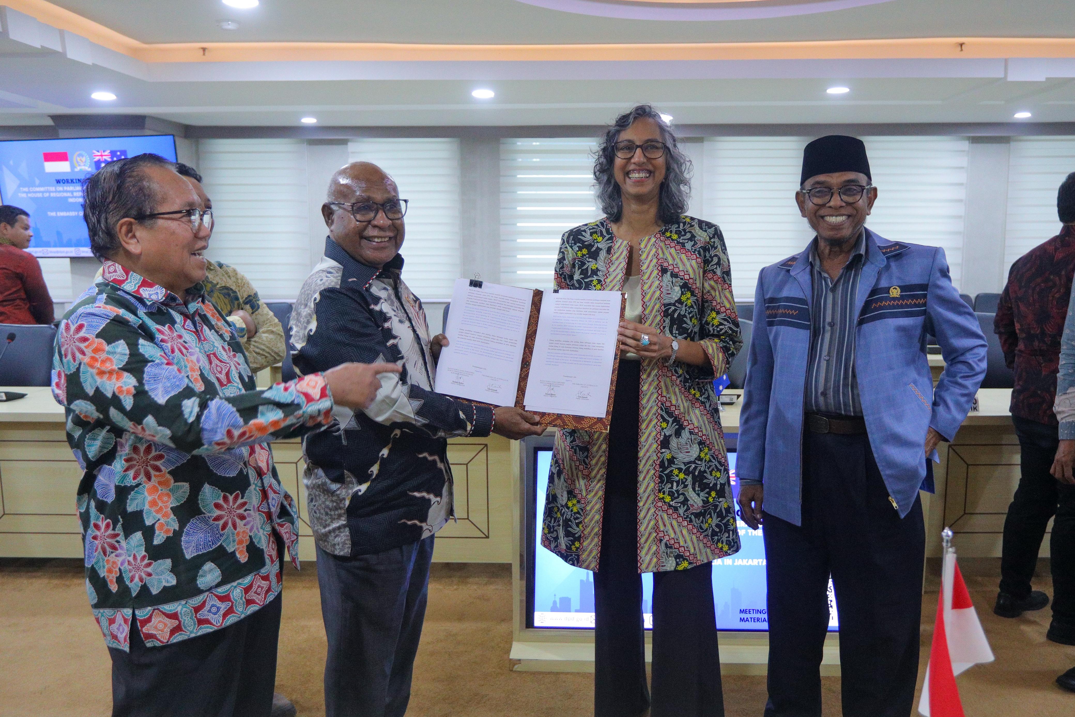 Optimalkan 38 Kantor Daerah, BKSP DPD RI Siap Fasilitasi UMKM Tembus Pasar Australia