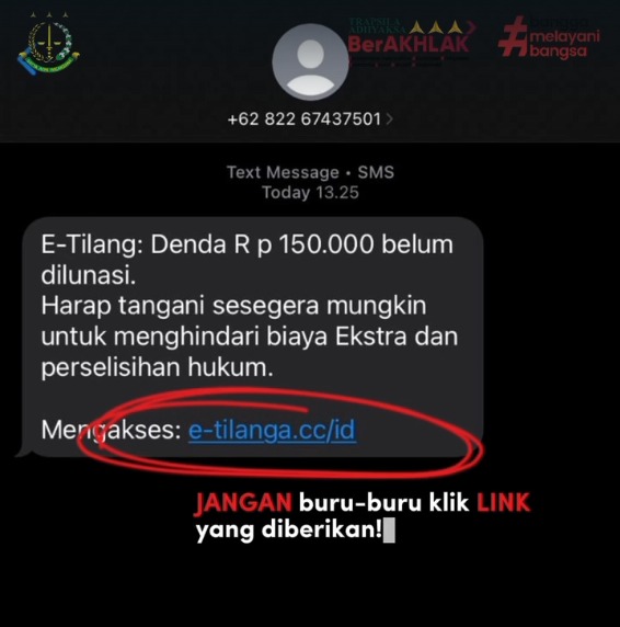 Modus Penipuan Pembayaran Denda Tilang Mengatasnamakan Kejaksaan