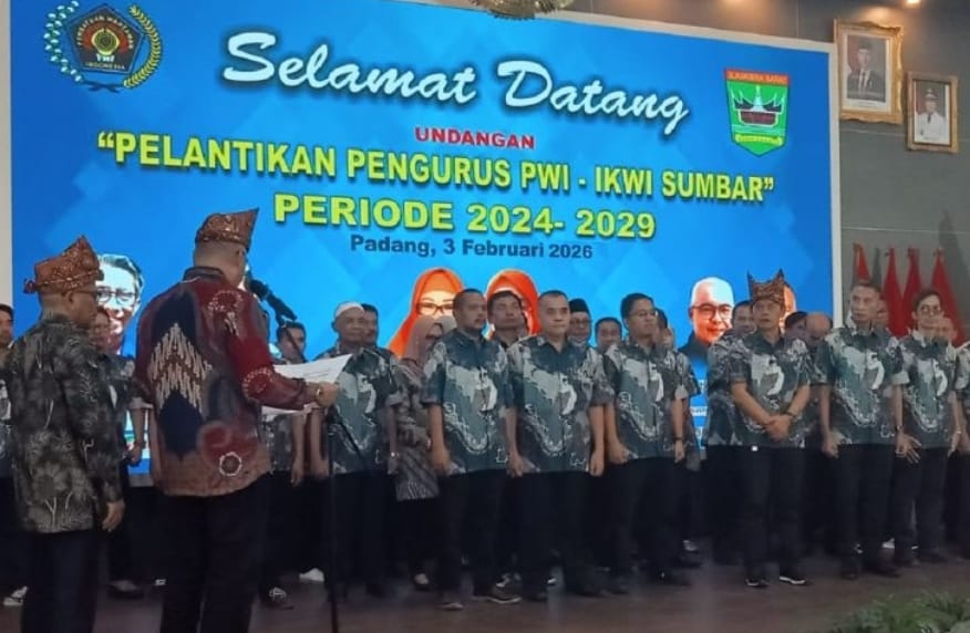 Pengurus PWI Sumbar Periode 2024 – 2029 Resmi Dilantik, IMO Sumbar Sampaikan Ucapan Selamat