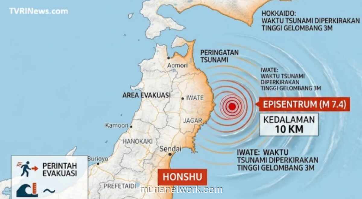 Gempa Berkekuatan 7.4 M Guncang Jepang