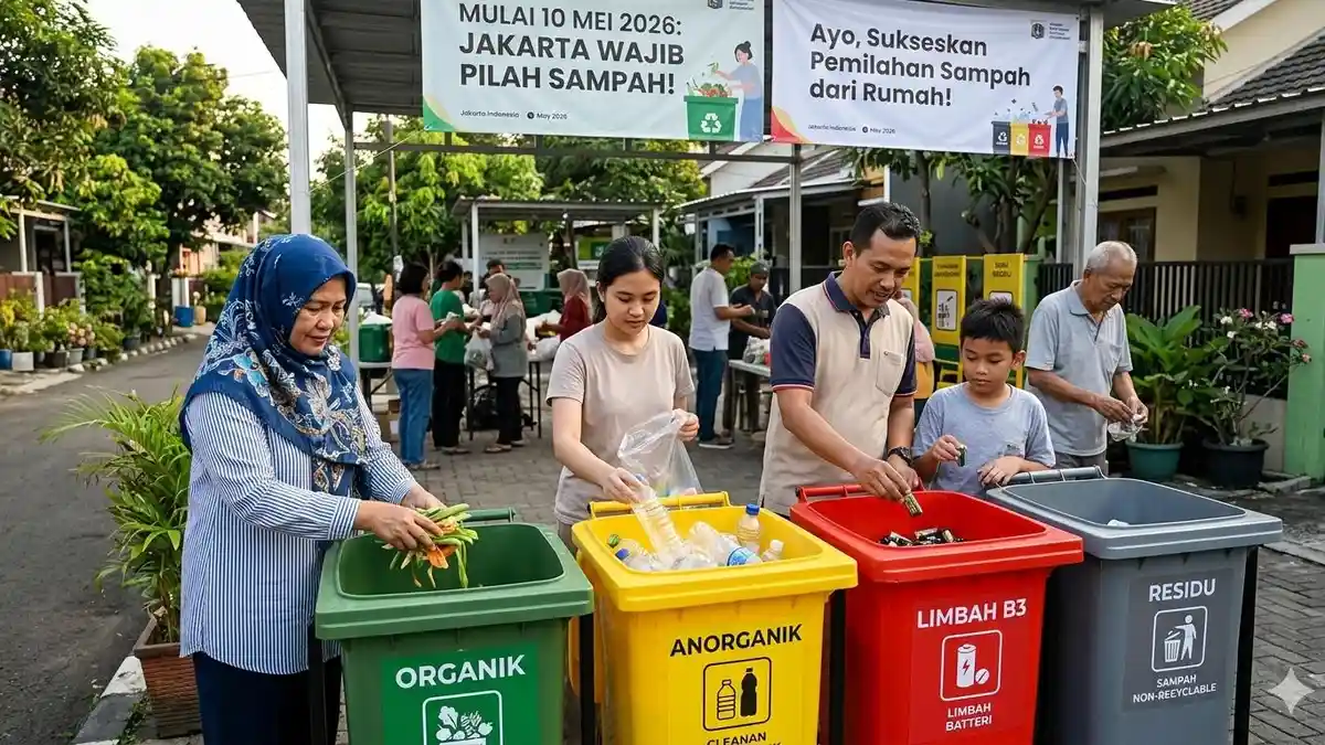 Catat! Warga DKI Jakarta Wajib Pilah Sampah Mulai 10 Mei 2026