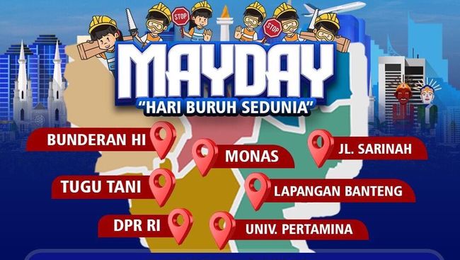 Puncak Hari Buruh, Warga Diimbau Hindari Kawasan Monas