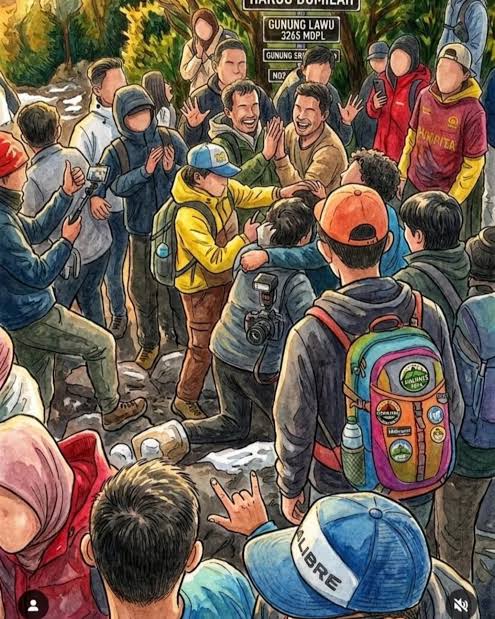 Perkara Foto, Pendaki Gunung Lawu Terlibat Baku Hantam