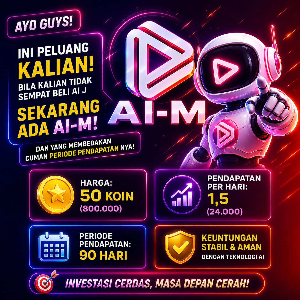 Thohirudin Apresiasi Peluncuran Robot AI-M oleh ShortPro "Hadiah Tetap 3% Perhari"