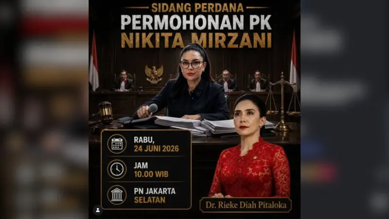 Rieke Diah Pitaloka Beri Dukungan kepada Nikita Mirzani di Sidang PK Kasus TPPU