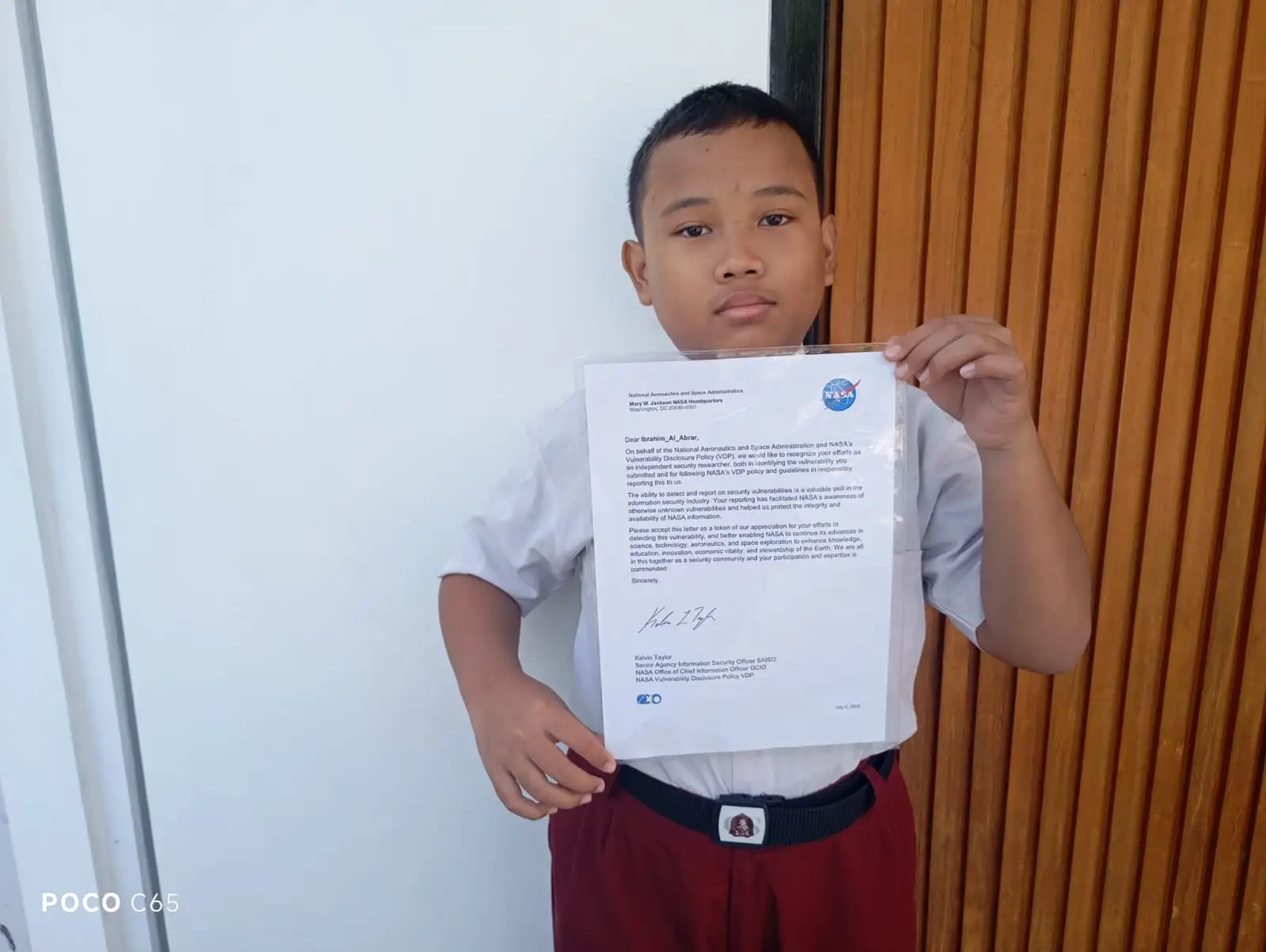 Bangga! Siswa SD Boyolali Temukan Celah Security NASA
