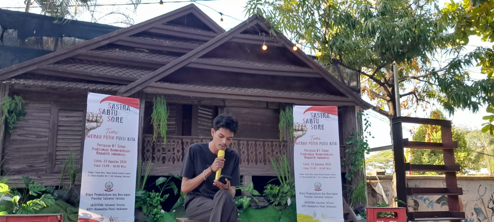 Sastra Sabtu Sore Kembali Digelar di Taman Baca Dispusarsip Provinsi Sulawesi Selatan