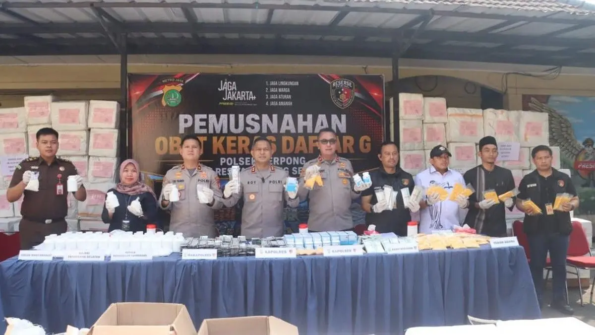 Polisi Musnahkan 46 Juta Butir Obat Keras Ilegal