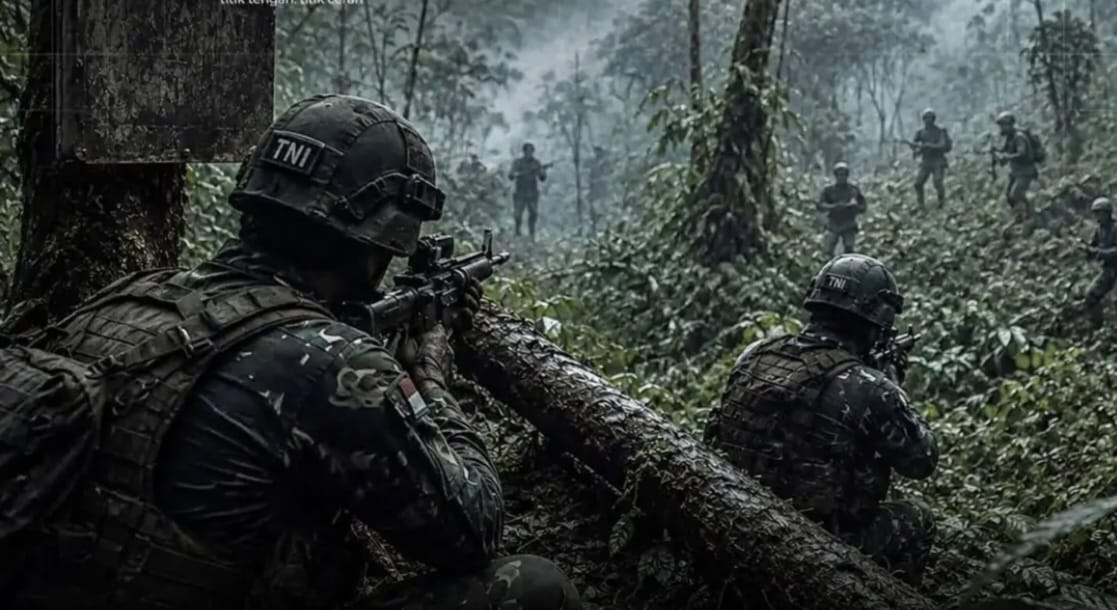 TNI dan KKB Kontak Senjata di Momen HUT Republik Indonesia