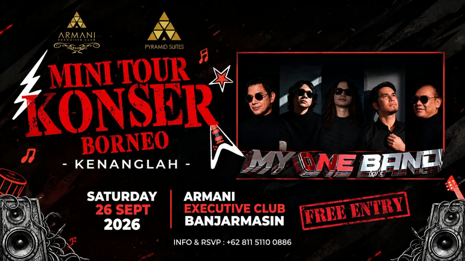My One Band Bawa 10 Lagu Andalan di Mini Tour Konser Borneo Banjarmasin