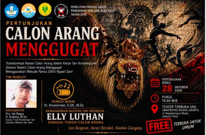 Maestro Elly Luthan Tampil sebagai Calon Arang dalam Pertunjukan Tari Kontemporer