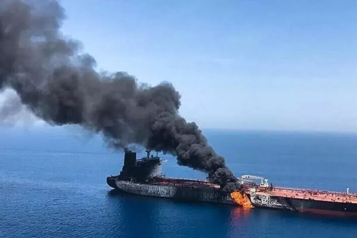 Libas Ranjau, Kapal Tanker Langsung Tenggelam