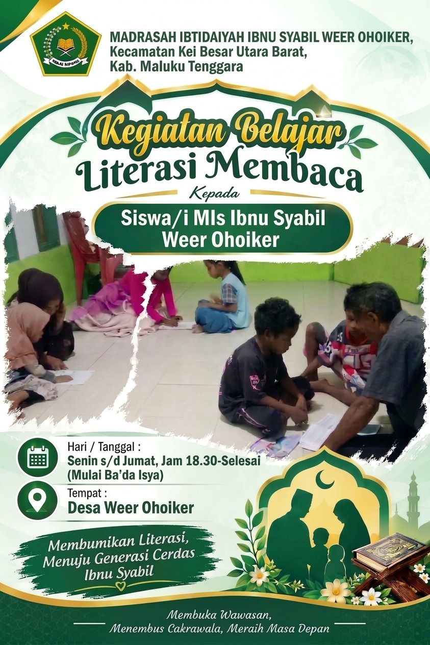 Geliat Literasi Malam di MIs Ibnu Syabil Weer Ohoiker