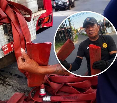 Selang Damkar di Kota Bitung Dipotong OTK