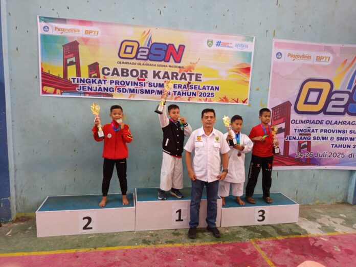 Athlah Gerald Setiawan raih Juara 1 Karate dalam O2SN tingkat Provinsi Sumatera Selatan