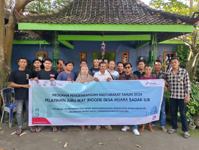 Pelatihan Rigger bagi Pemuda Muara Badak Ilir di PPSDM Migas Cepu.