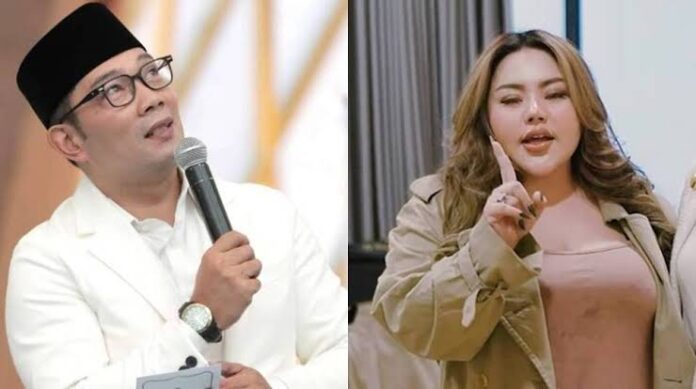Kolase Foto Lisa Mariana dan Ridwan Kamil