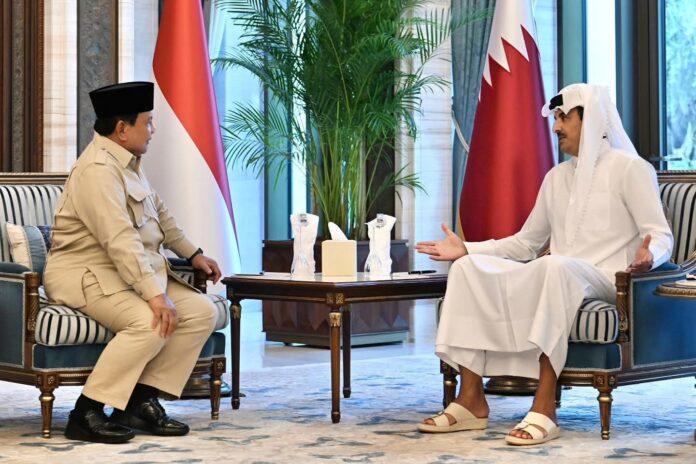 Presiden Prabowo bertemu dengan Emir Qatar, Yang Mulia Sheikh Tamim bin Hamad Al-Thani