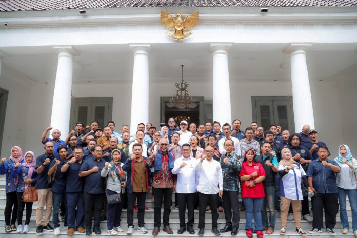 PWI menggelar pertemuan dengan Gubernur Banten, Andra Soni di Gedung Negara, Serang, Kamis (18/9).
