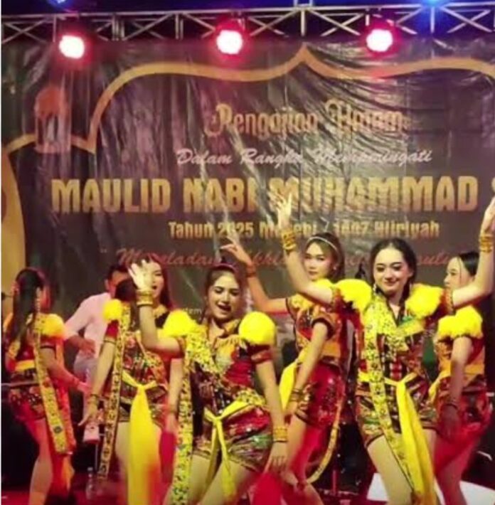Viral! Gara-Gara Penari, Acara Maulid Nabi Jadi Sorotan. Sumber medsos
