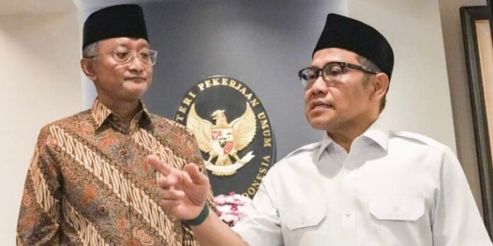 Menteri PU Dody Hanggodo seusai melakukan pertemuan dengan Menteri Koordinator Bidang Pemberdayaan Masyarakat Abdul Muhaimin Iskandar