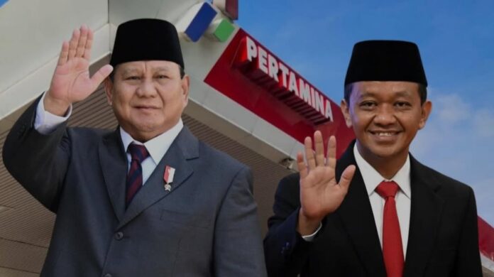 Kolase Foto Presiden Prabowo dan Menteri Energi dan Sumber Daya Mineral